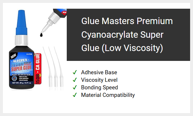 Glue Masters Premium Cyanoacrylate Super Glue (Low Viscosity)