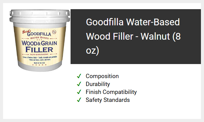 Goodfilla Water-Based Wood Filler - Walnut (8 oz)