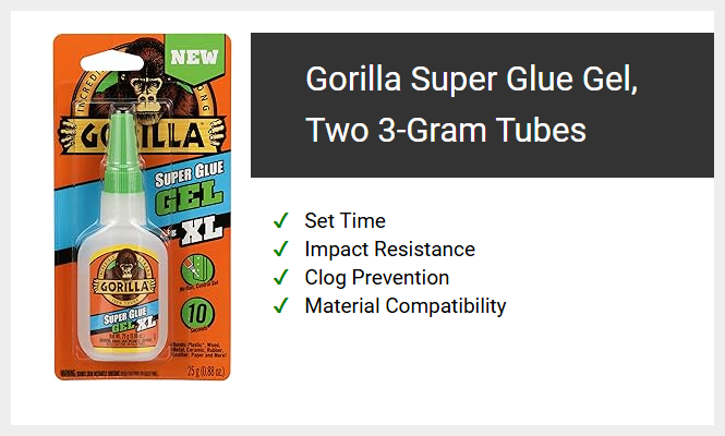 Gorilla Super Glue Gel, Two 3-Gram Tubes
