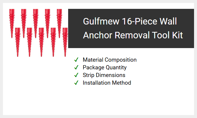 Gulfmew 16-Piece Wall Anchor Removal Tool Kit