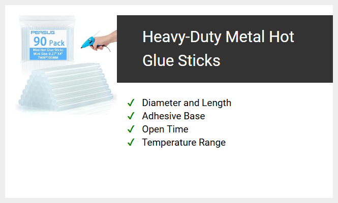 Heavy-Duty Metal Hot Glue Sticks