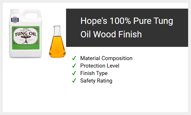 Hope's 100% Pure Tung Oil Wood Finish