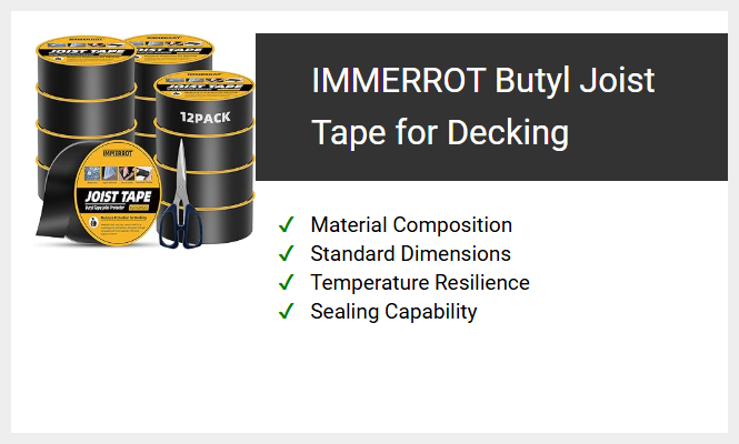 IMMERROT Butyl Joist Tape for Decking