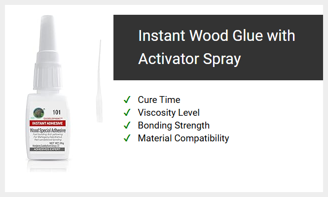 Instant Wood Glue with Activator Spray