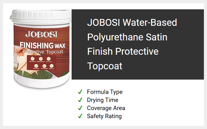 JOBOSI Water-Based Polyurethane Satin Finish Protective Topcoat