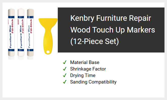 Kenbry Furniture Repair Wood Touch Up Markers (12-Piece Set)