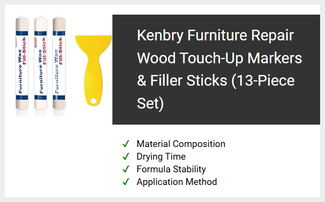 Kenbry Furniture Repair Wood Touch-Up Markers & Filler Sticks (13-Piece Set)
