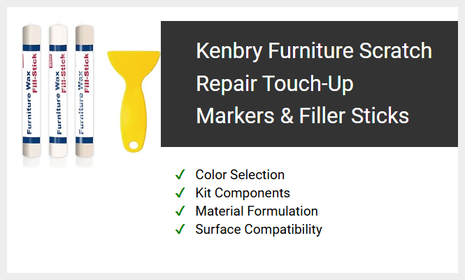Kenbry Furniture Scratch Repair Touch-Up Markers & Filler Sticks