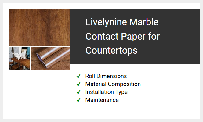 Livelynine Marble Contact Paper for Countertops