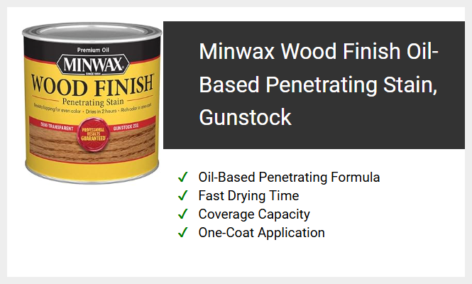 Minwax Wood Finish Oil-Based Penetrating Stain, Gunstock