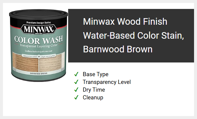 Minwax Wood Finish Water-Based Color Stain, Barnwood Brown