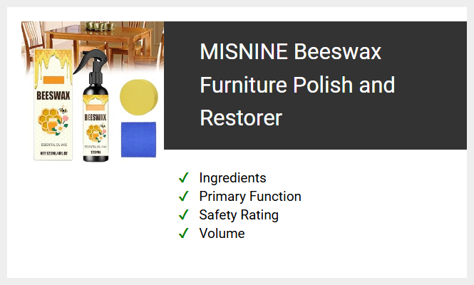 MISNINE Beeswax Furniture Polish and Restorer