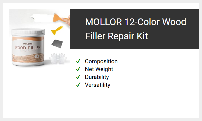 MOLLOR 12-Color Wood Filler Repair Kit