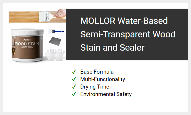 MOLLOR Water-Based Semi-Transparent Wood Stain and Sealer