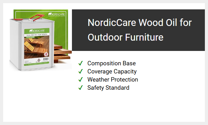 NordicCare Wood Oil for Outdoor Furniture