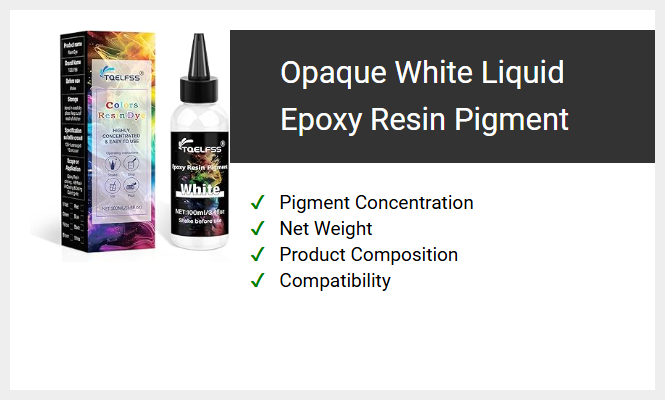 Opaque White Liquid Epoxy Resin Pigment