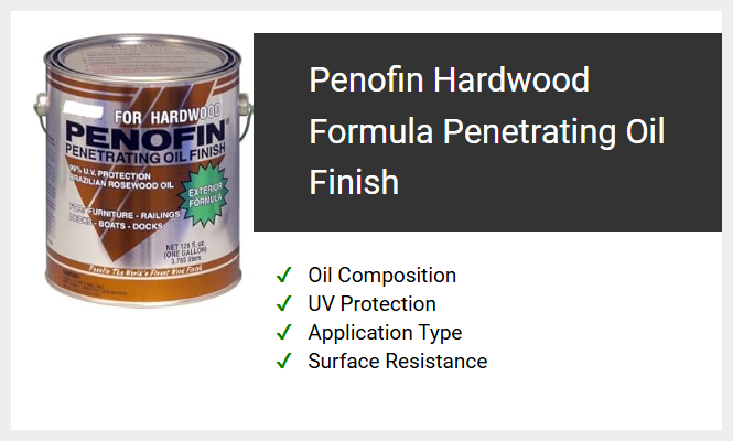 Penofin Hardwood Formula Penetrating Oil Finish
