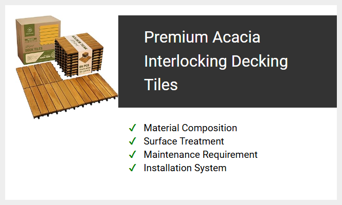 Premium Acacia Interlocking Decking Tiles
