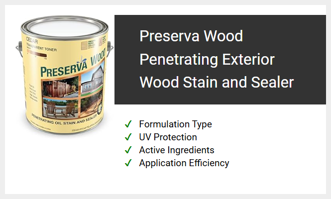 Preserva Wood Penetrating Exterior Wood Stain and Sealer