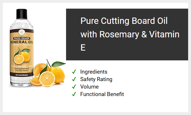Pure Cutting Board Oil with Rosemary & Vitamin E