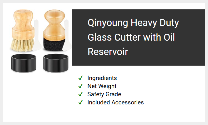 Qinyoung Heavy Duty Glass Cutter with Oil Reservoir