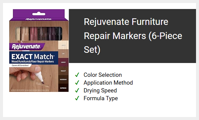 Rejuvenate Furniture Repair Markers (6-Piece Set)
