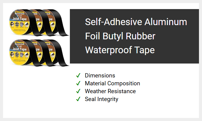 Self-Adhesive Aluminum Foil Butyl Rubber Waterproof Tape