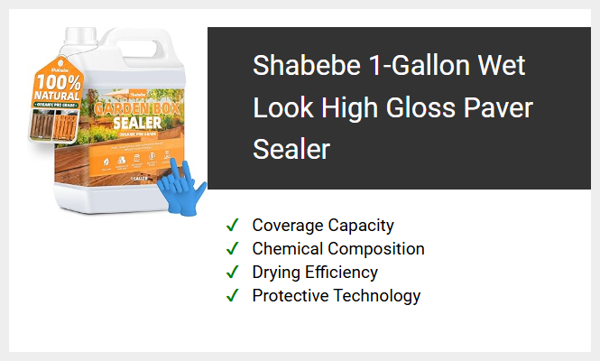Shabebe 1-Gallon Wet Look High Gloss Paver Sealer