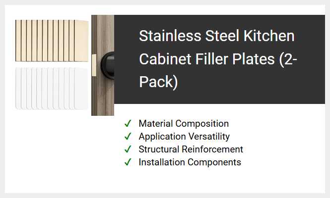 Stainless Steel Kitchen Cabinet Filler Plates (2-Pack)