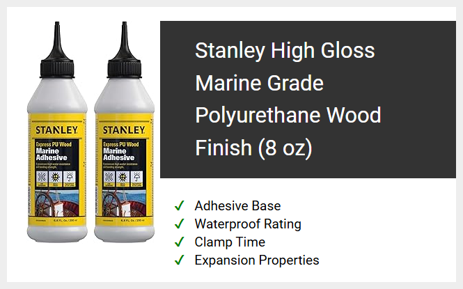 Stanley High Gloss Marine Grade Polyurethane Wood Finish (8 oz)