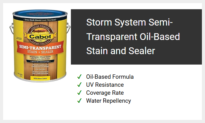 Storm System Semi-Transparent Oil-Based Stain and Sealer
