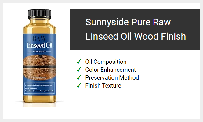 Sunnyside Pure Raw Linseed Oil Wood Finish