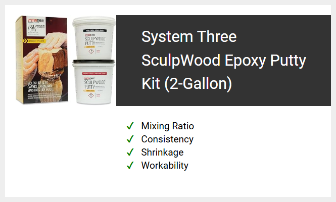 System Three SculpWood Epoxy Putty Kit (2-Gallon)