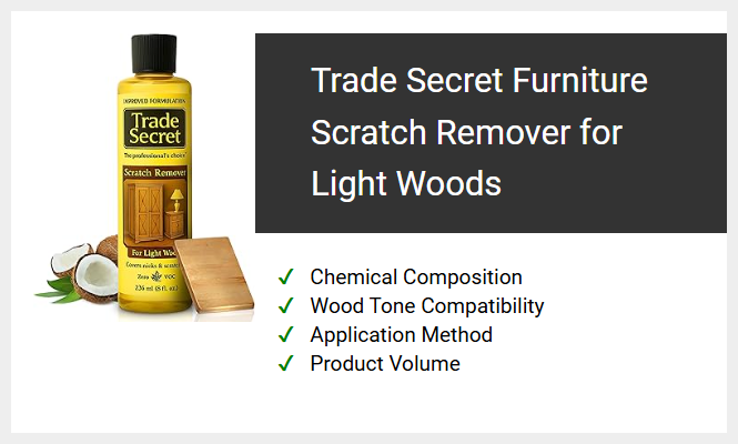 Trade Secret Furniture Scratch Remover for Light Woods