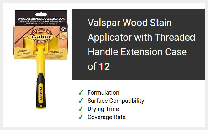 Valspar Wood Stain Applicator with Threaded Handle Extension Case of 12