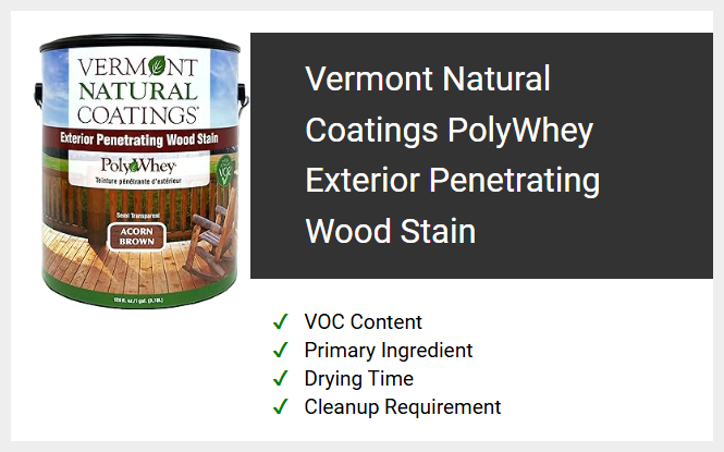 Vermont Natural Coatings PolyWhey Exterior Penetrating Wood Stain