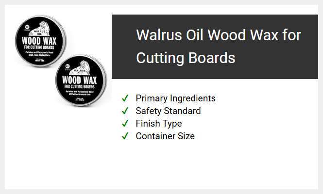 Walrus Oil Wood Wax for Cutting Boards