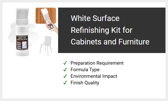 White Surface Refinishing Kit for Cabinets and Furniture