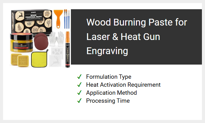 Wood Burning Paste for Laser & Heat Gun Engraving