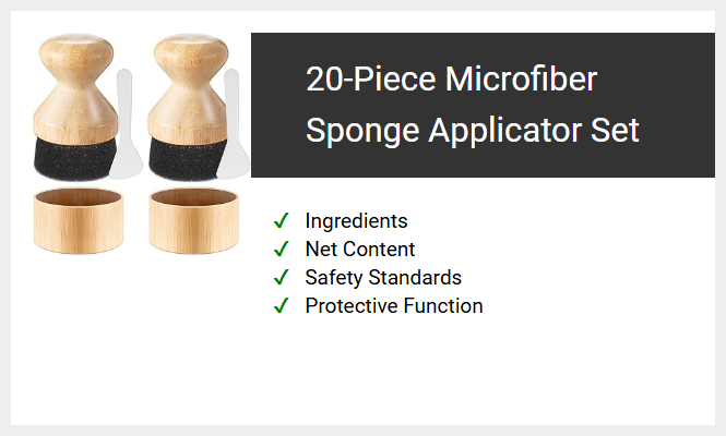 20-Piece Microfiber Sponge Applicator Set