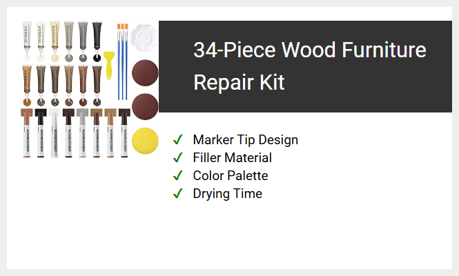 34-Piece Wood Furniture Repair Kit