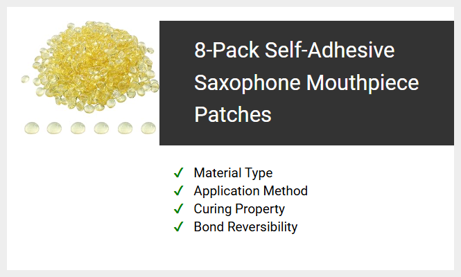 8-Pack Self-Adhesive Saxophone Mouthpiece Patches