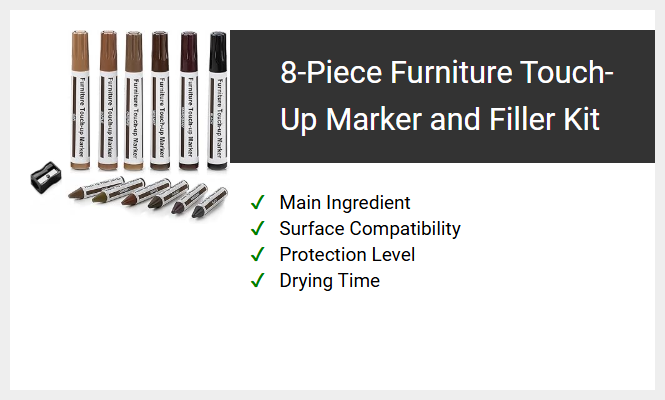 8-Piece Furniture Touch-Up Marker and Filler Kit