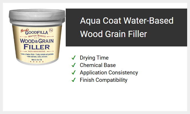 Aqua Coat Water-Based Wood Grain Filler