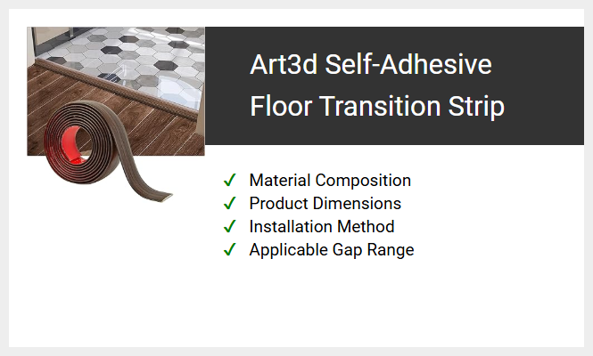 Art3d Self-Adhesive Floor Transition Strip