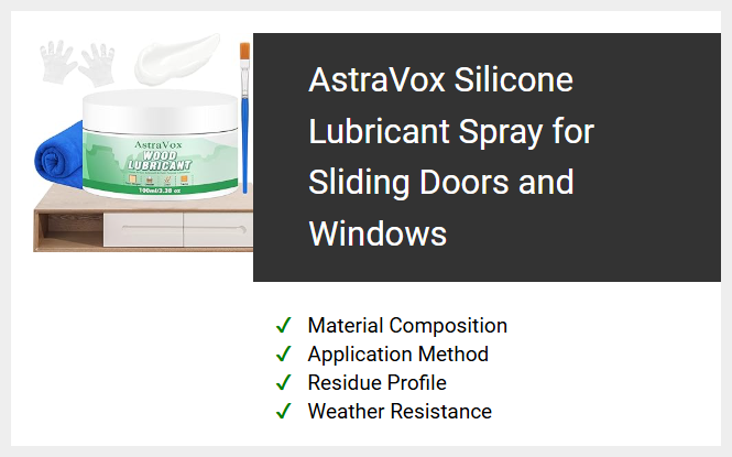 AstraVox Silicone Lubricant Spray for Sliding Doors and Windows