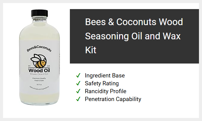 Bees & Coconuts Wood Seasoning Oil and Wax Kit
