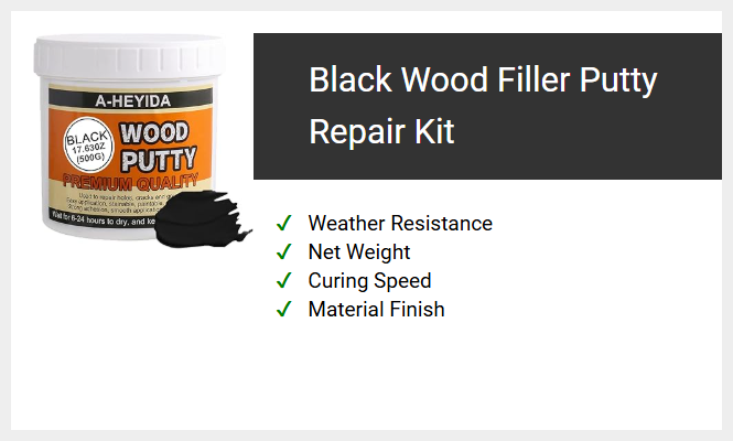 Black Wood Filler Putty Repair Kit