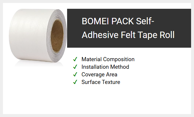 BOMEI PACK Self-Adhesive Felt Tape Roll