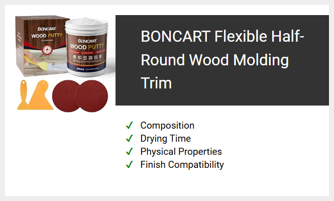 BONCART Flexible Half-Round Wood Molding Trim